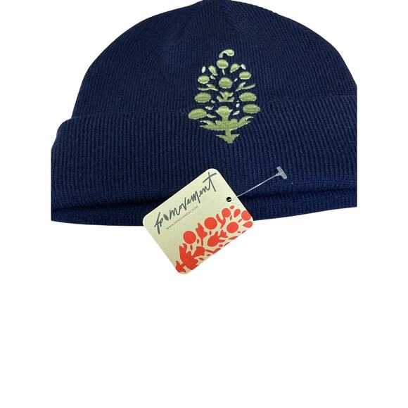 FP Movement Iconic Butt Beanie Navy Corduroy Rib Knit Unisex One Size - Picture 3 of 5